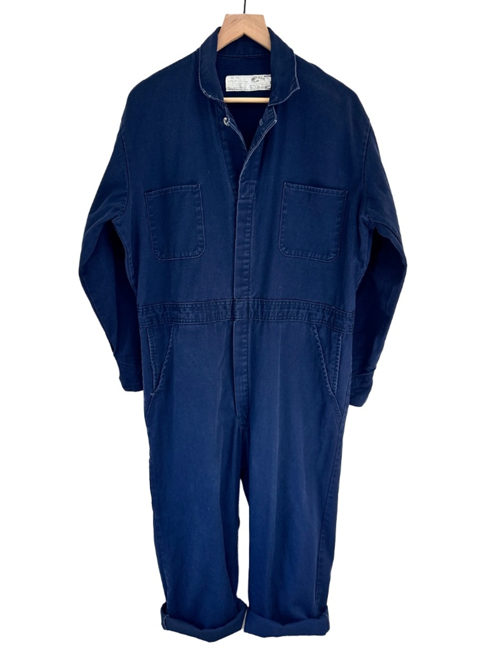 2011 Red Kap CC16 Button-Front Cotton Coveralls - Navy - 44R (Large)
